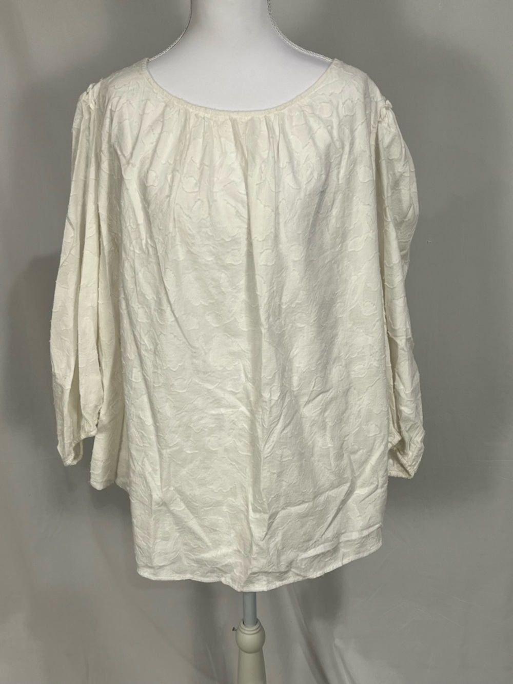 LC Lauren Conrad Elegant White Peasant Blouse